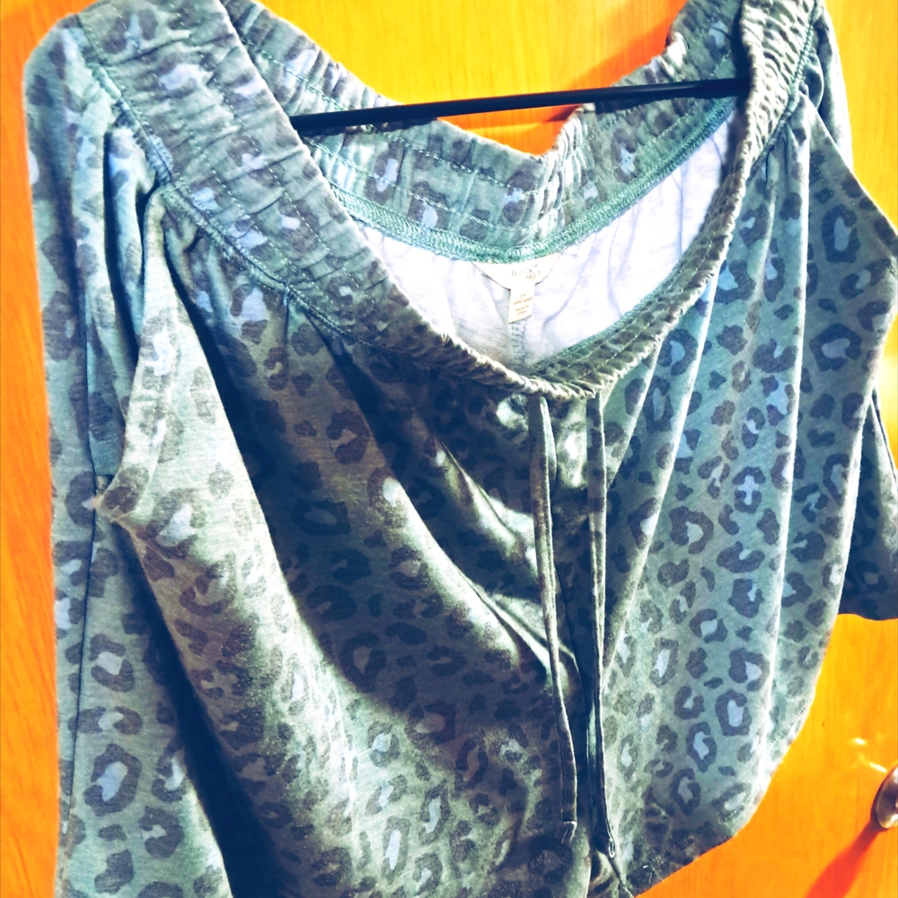 Terra & Sky Green Patterned Blouse